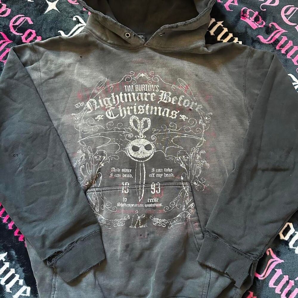 Disney Women's Black and Grey Hoodie